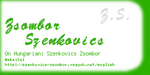 zsombor szenkovics business card